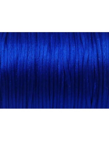 Cordon Queue de rat 1mm bleu roi brillant ficelle chinoise