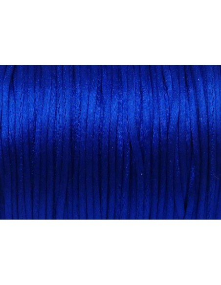 Cordon Queue de rat 1mm bleu roi brillant ficelle chinoise