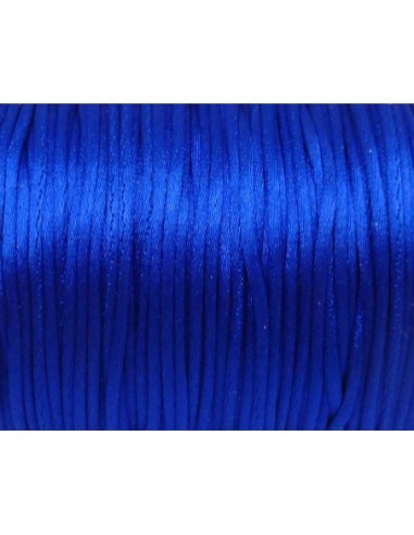 Ficelle chinoise 1mm bleu roi brillant ficelle chinoise