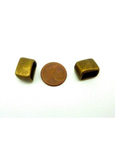 20 perles passant rectangle 13,6mm en métal de...