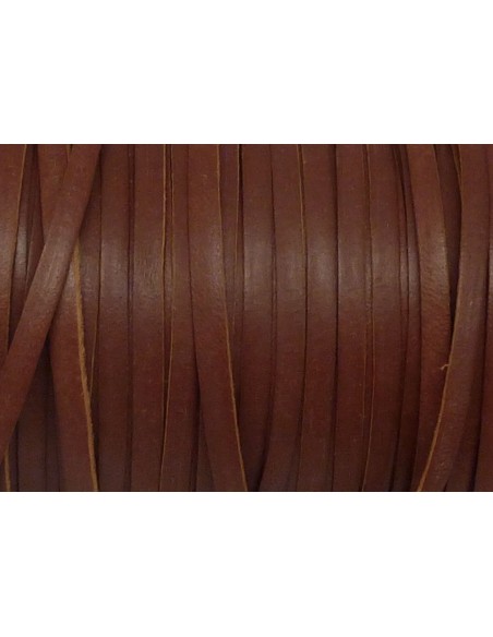 R-1m de lanière cuir plat 3mm de couleur marron, très fin - CUIR VERITABLE