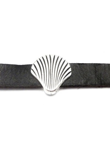 10 Perles passant coquille Saint Jacques en...