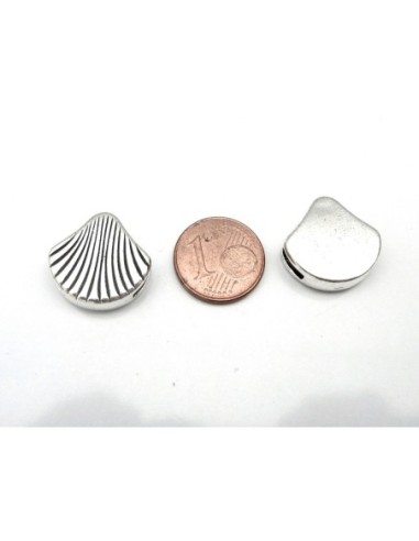 10 Perles passant coquille Saint Jacques en...