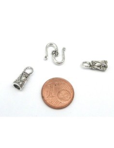 R-20 Fermoirs crochet S avec embout rond gravé pour... 2