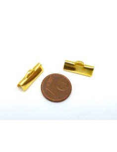 Embout lanière de 16mm en métal doré 2