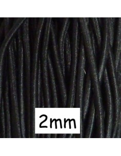 Elastique 2mm rond noir pas cher