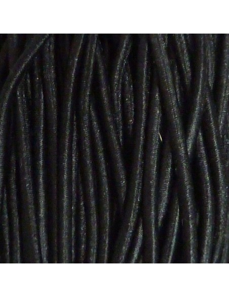 Elastique 2mm rond noir pour masque