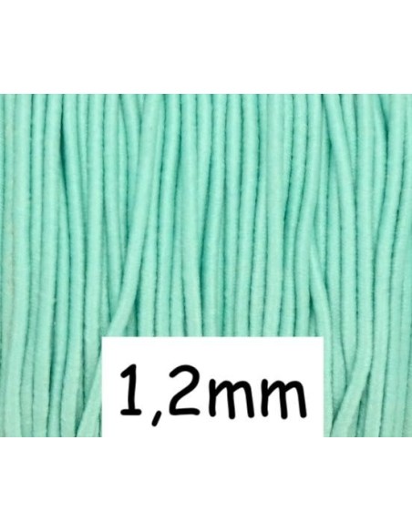 élastique rond 1,2mm vert pastel pour masque
