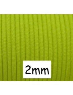 Fil élastique 2mm de couleur jaune fluo pas cher
