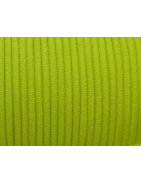 Cordon élastique 2mm de couleur jaune fluo pas cher