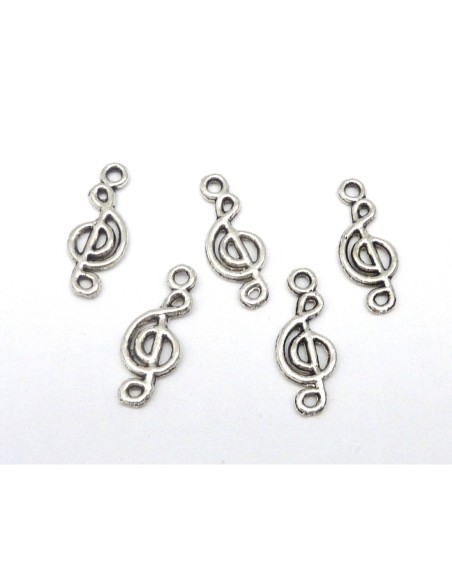 Pendentif note de musique argenté pas cher
