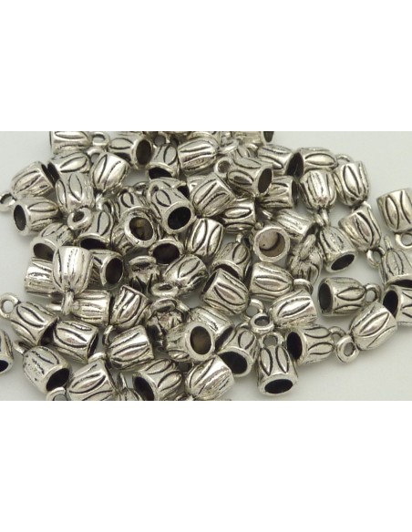 10 Embouts pour cordon 3,5mm, cache nœud, fermoir en métal