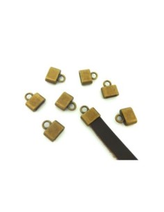 10 Embouts pour lanière de 9mm en métal lisse de couleur...