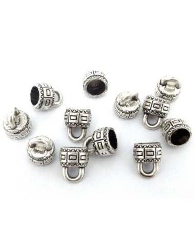 Embout argenté pour cuir 7mm pour création DIY