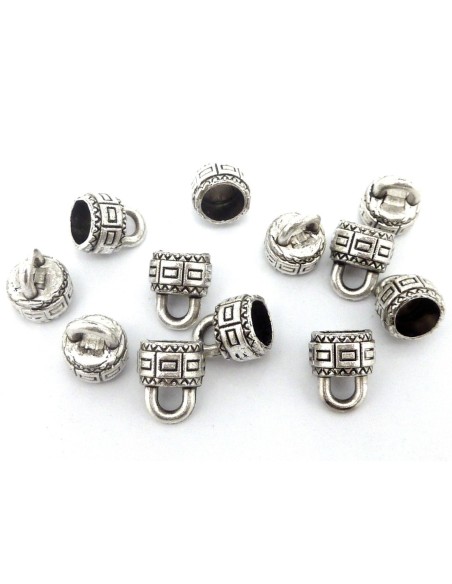 Embout argenté pour cuir 7mm pour création DIY