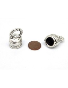 Embout argenté pour cordon de 10mm pour creation DIY 2