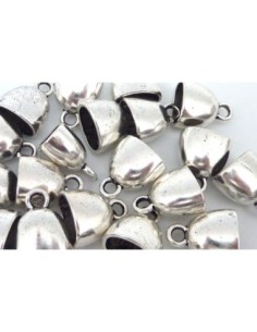 Embout calotte argenté en métal