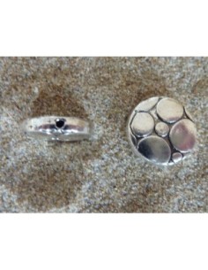 Perles ronde pastille gravé de ronds, disques, ballon en...