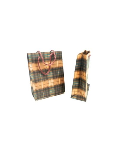 Pochette cadeau motif carreaux