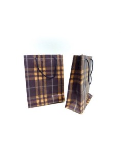 sac cadeaux kraft motif carreaux 2