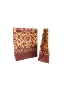 Pochette cadeaux kraft motif fleur frise 2