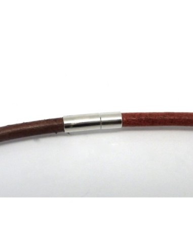 Fermoir tige 4mm en métal argenté