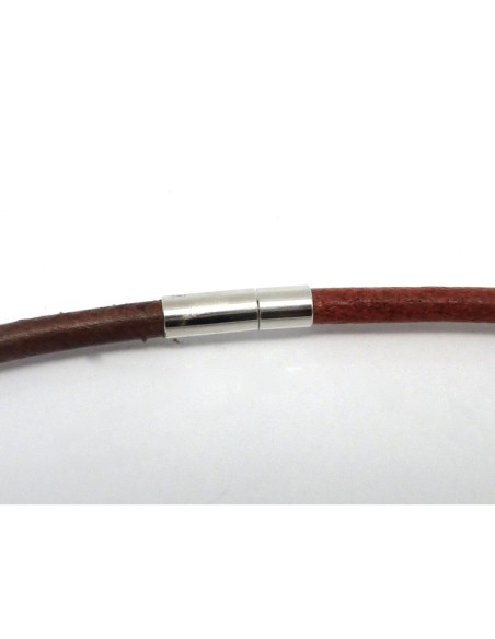 Fermoir tige 4mm en métal argenté