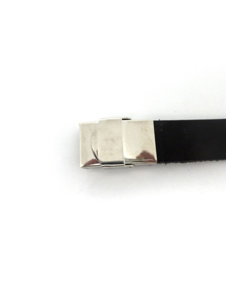R-Fermoir clip griffe pour lanière de 14mm - 14,5mm en métal argenté