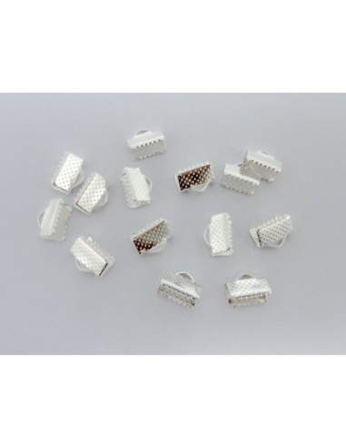 Serre ruban argenté pas cher 10mm  en métal argenté brillant blanc