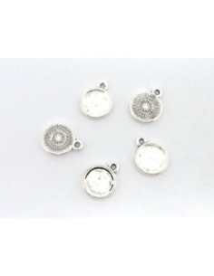 Lot de 5 Supports cabochon rond pendentif pour cabochon...