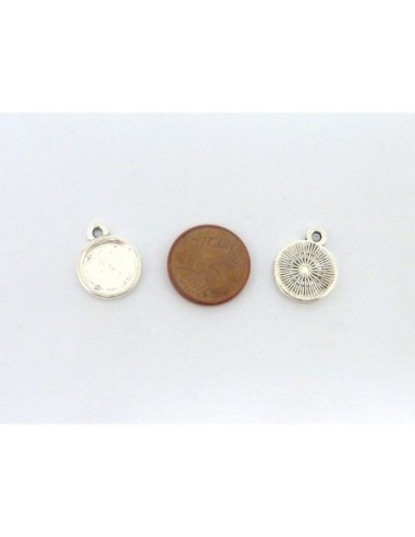Lot de 5 Supports cabochon rond pendentif pour...