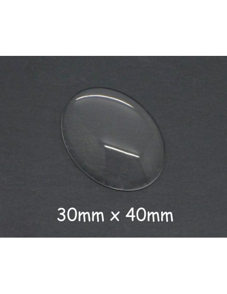 Cabochon en verre ovale 40x30mm
