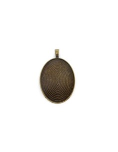 Support cabochon ovale de couleur bronze en métal pour cabochon 40x30mm 2