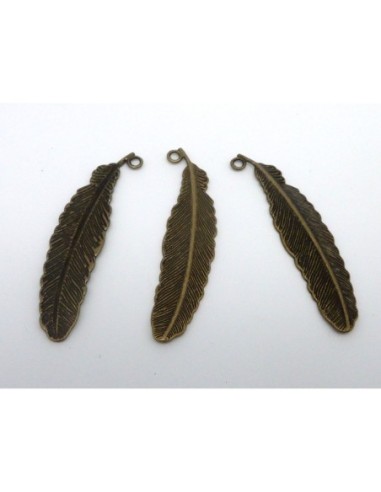 Plume bronze en métal 52mm