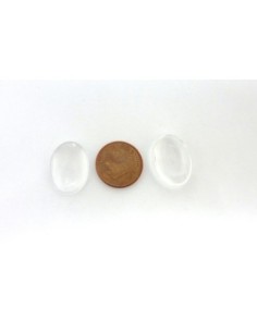 Cabochons ovale 13 x 18mm loupe en verre 2