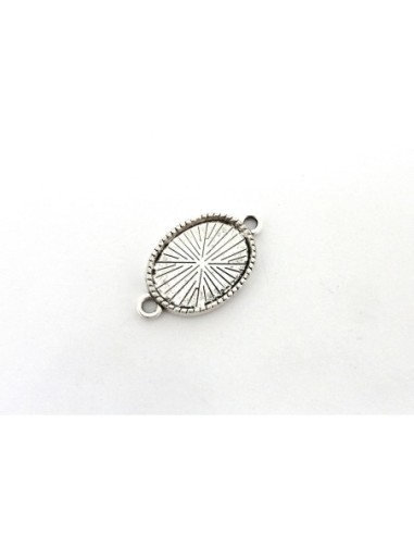5 Supports cabochon ovale pour cabochon 13x18mm en métal argenté