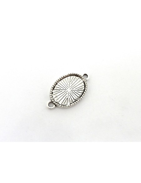 5 Supports cabochon ovale pour cabochon 13x18mm en métal argenté