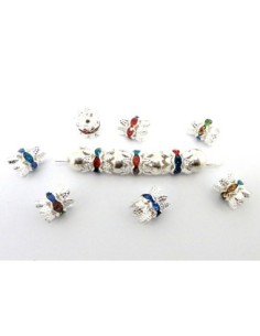 R-5 Intercalaires coupelles strass et filigrane argenté...