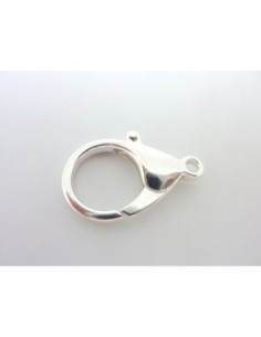 Mousqueton XXL 36mm en métal argenté brillant