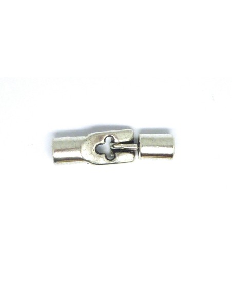 Fermoir toggle argenté pour cordon de 5mm
