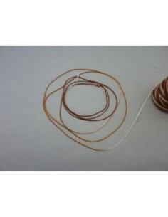 R-5m Fil, cordon nylon blanc et marron dégradé brillant... 2