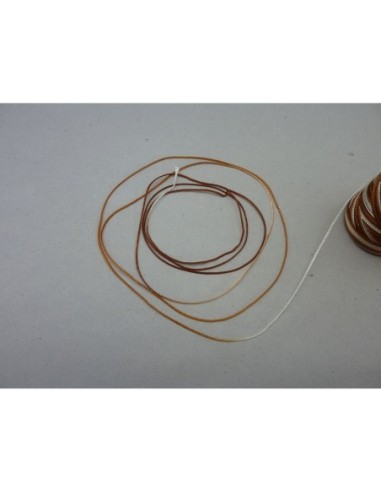 R-5m Fil, cordon nylon blanc et marron dégradé...