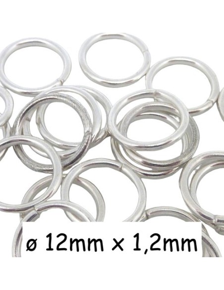 Anneaux brisés 12mm argenté pas chers