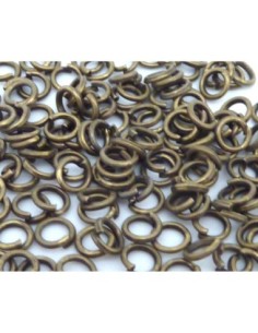 Anneaux de jonction 5mm x 1,2mm épais en métal de couleur bronze