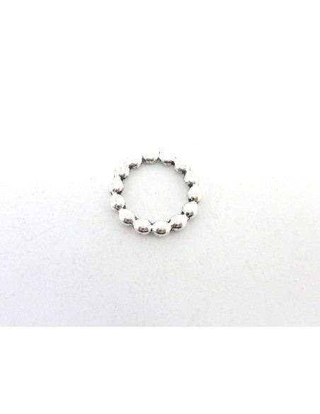 Anneau argenté travaillé 30mm pas cher