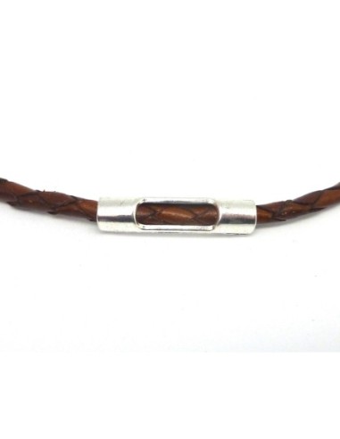 Lot de 5 Perles tube passant 34,2mm en métal...