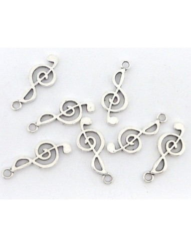 Pendentif note de musique argenté pas cher pour création