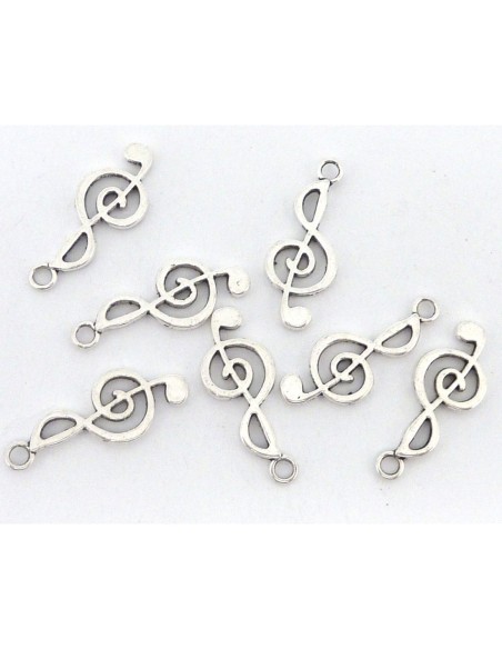 Pendentif note de musique argenté pas cher pour création