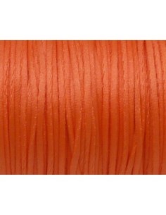 Cordon Queue de rat 1mm orange fluo brillant satiné 2