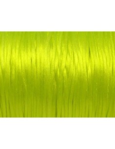 Cordon Queue de rat pas cher 1mm jaune fluo brillant satiné 2